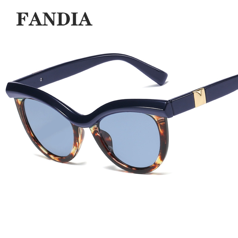 95212 European and American trend women's Sunglasses half frame fashion Cat Eye Sunglasses cross border hot sale Sunglasses