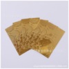 Factory wholesale Buddhist heart mantra Metal Buddhist card amulet card gold foil gold foil gold card joint card