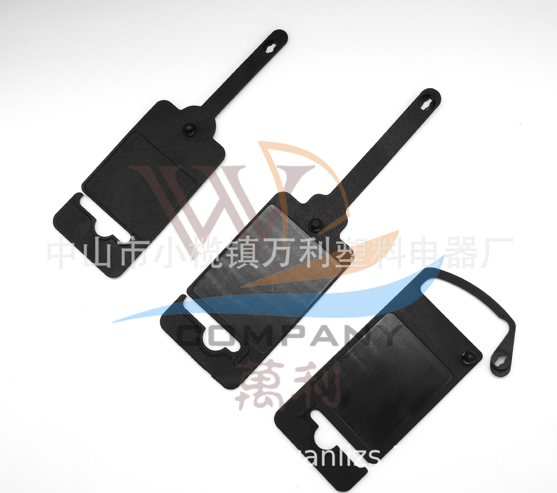 塑料挂牌//箱包物流/塑胶挂牌黑色广告牌/产品标签/可贴不干胶