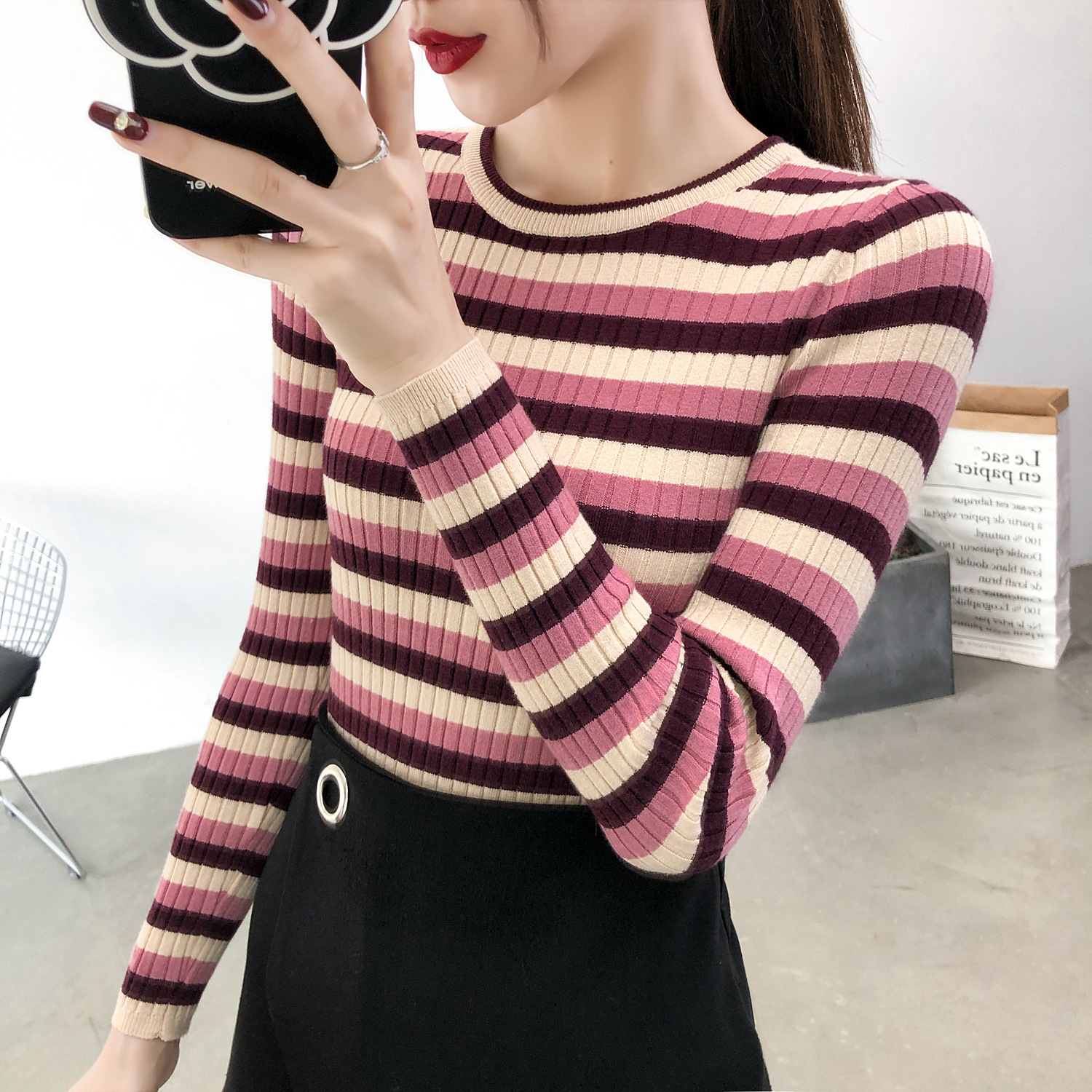 Pull femme en Coton - Ref 3414635 Image 4