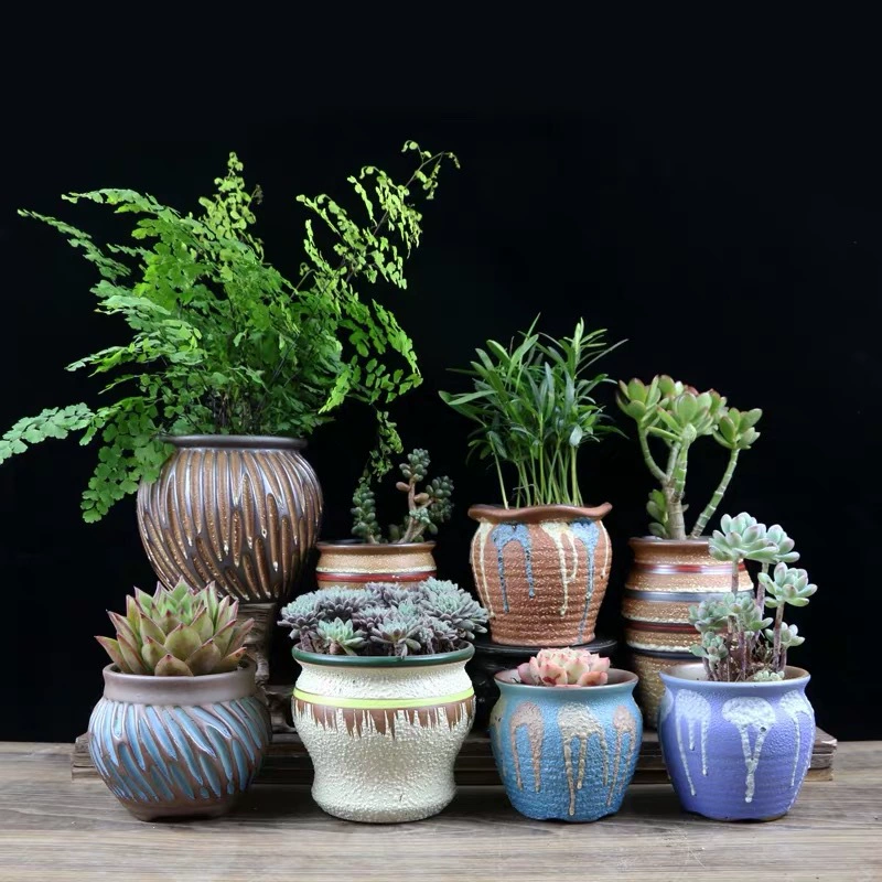 Фабрика продажа мясистый керамический цветочный горшок пузырь глазурь завод цветочный горшок Крытый горшок цветочный горшок мясистый горшок оптом