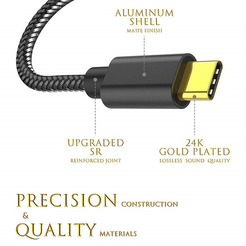 typec headphone adapter 3.5mm audio cable gold-plated adapter earmark two-in-one suitable for Huawei mobile phone cable