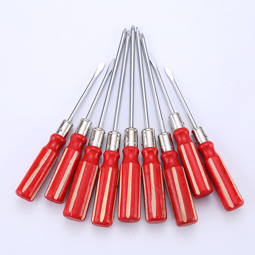 Single-use manual screwdriver, manual 4-inch 5-inch slotted wooden handle screwdriver, slotted Phillips screwdriver