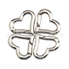 Stainless steel 316L Heart -shaped buckle spring buckle presses DIY jewelry accessories buckle