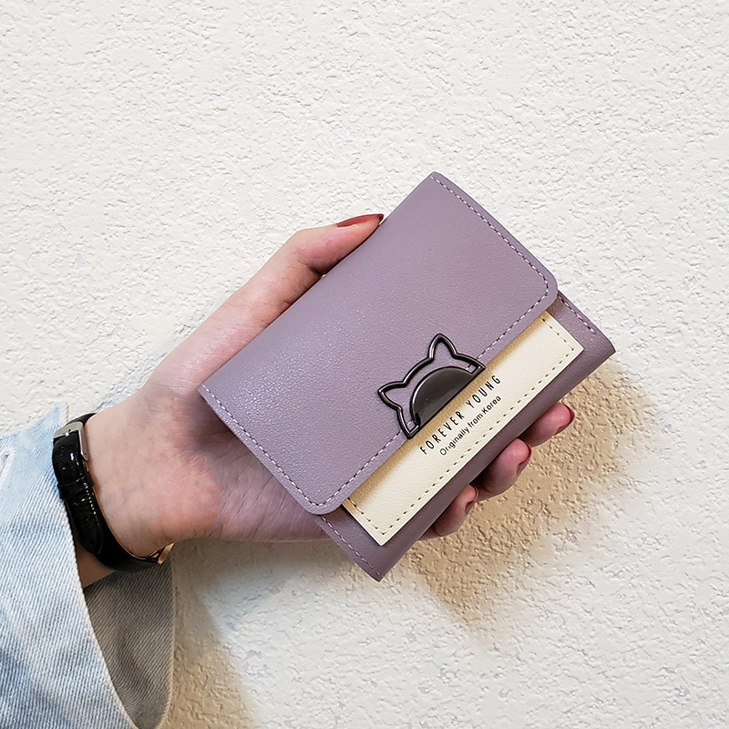 Frau Einfarbig Pu-Leder Reißverschluss Schnalle Brieftaschen display picture 14