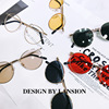 Sunglasses, retro brand glasses hip-hop style solar-powered, Korean style, internet celebrity