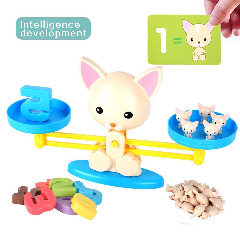 Cachorro hasta Barra rodante cachorro equilibrio inteligencia Ilustración ciencia y educación escritorio juego niño aritmética juguete comercio exterior