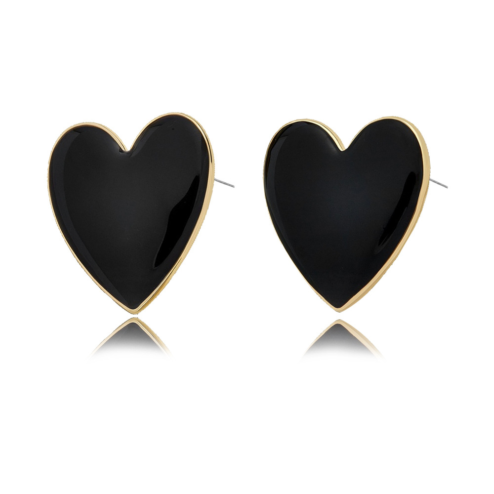 European And American Alloy Drip Oil Spring And Summer Multicolor Peach Heart Earrings display picture 3