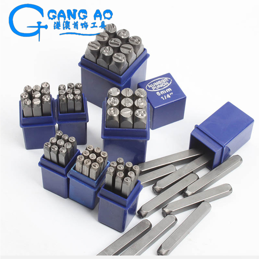 Американская стальная номера жесткая буква цифровые удары кожаная резьба печать печати