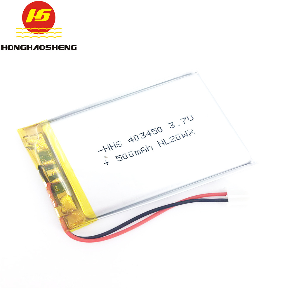 厂家直销303450403450500mah聚合物锂电池GPS定位仪专用高容量
