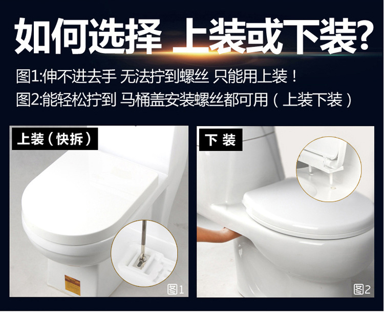 Thickened toilet seat cover, slow-lowering toilet seat cover, household toilet seat cover, UVO type accessories, old-fashioned Application Scenario