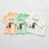 the republic of korea Explosive money Children's clothing 2019 A summer children Cartoon shirt Male treasure Nubao pure cotton Short sleeved T-shirt Base coat