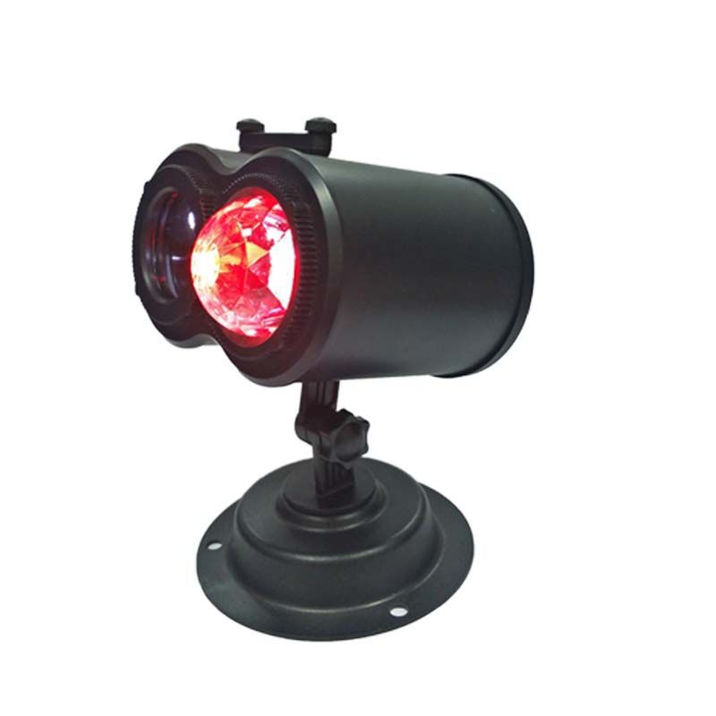 动画灯投影双筒水纹图案跨境欧美插卡万圣雪花菲林户外草坪圣诞灯