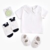 Children's overall, summer cotton autumn T-shirt for baby, long-sleeve, white top, long sleeve