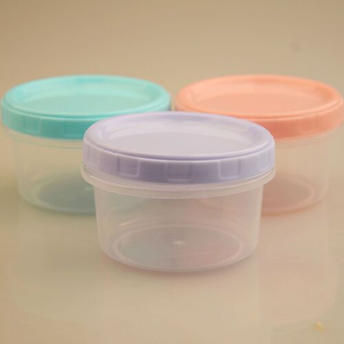 Food-grade plastic transparent preservation box, round heating plastic can refrigerator cold storage box, slime packaging can
