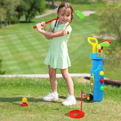 Cross-border factory direct sales of children's golf club set toys, indoor and outdoor sports, parent-child interaction