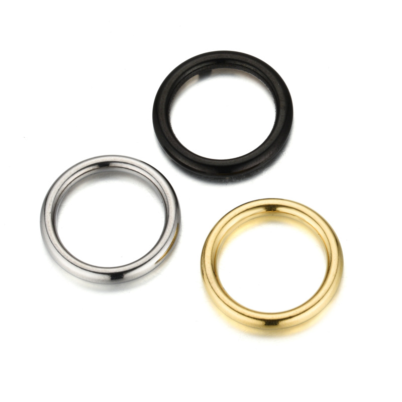 Korean Popular Stainless Steel Round Ring Wholesale Nihaojewelry display picture 2