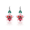 Enamel with butterfly, earrings, epoxy resin, wish, new collection, with gem, wholesale