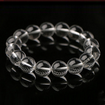 跨境專供東海5A級天然 白水晶手鏈 男女白水晶手串飾品保健防輻射