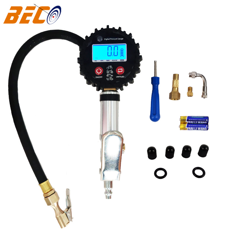 厂家直供PDG7精密电子数显胎压枪胎压计 汽车轮胎充气枪带LED照明