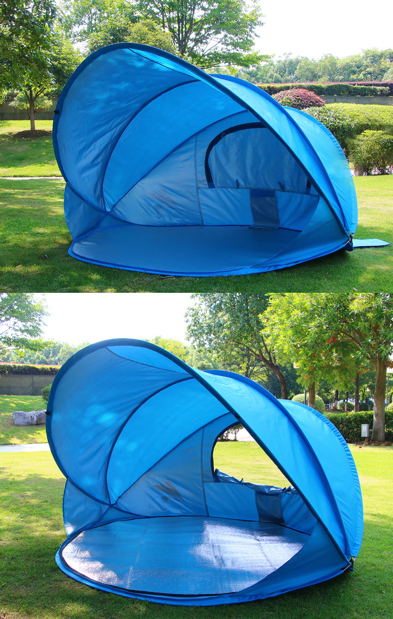 Seaside Holiday Beach Tent Sunscreen and Sunshade Fully Automatic Quick Open Outdoor Foldable Fishing Double Tent