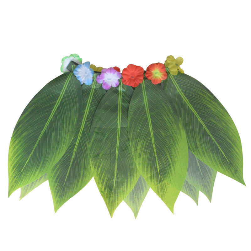 Hoja de falda ropa adulto kindergarten rendimiento femenino masculino parodia boda Hawaiano algas danza ropa conjunto de dos piezas