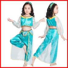 萬聖節綠色阿拉伯女童演出服六一兒童節肚皮舞服印度舞蹈服裝批發