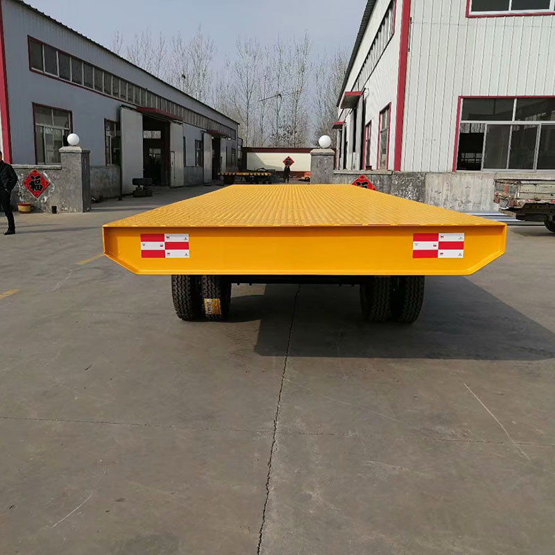 货源供应    20吨充气胎平板拖挂车   充气胎挂车厂家供应