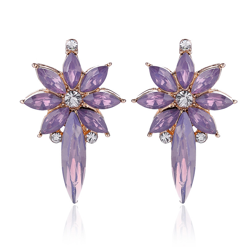 8g Weight 304 Stainless Steel Ear Needle Material Rhinestones Inlay Material Ear Studs Classification 1 Pair Quantity Daily Occasion Alloy Material Flower Pattern Women'S Gender Inlay Design Vintage Style Style 1 Pair Vintage Style Flower Alloy Inlay Rhinestones Women's Ear Studs 5