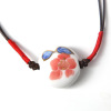 Ceramics, classic jewelry, woven necklace handmade for beloved, flowered