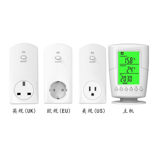 European smart wireless temperature control socket multi-function household appliance timer switch electronic digital display automatic thermostat