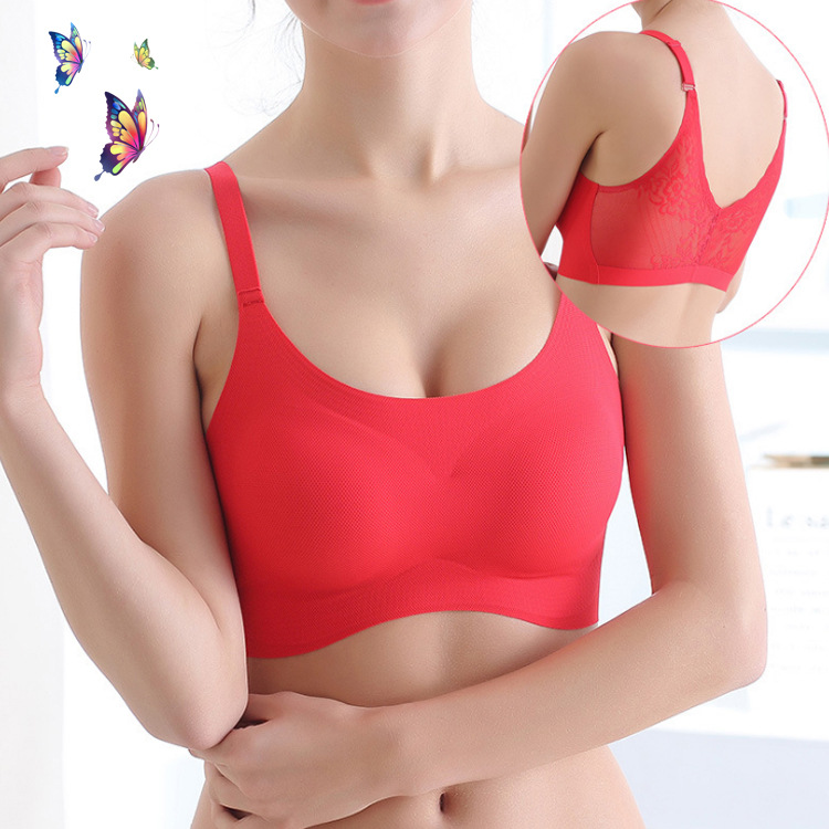 Manufactor wholesale gules Wireless Relieved Underwear motion Bra Sets Lace invisible vest No trace Bra