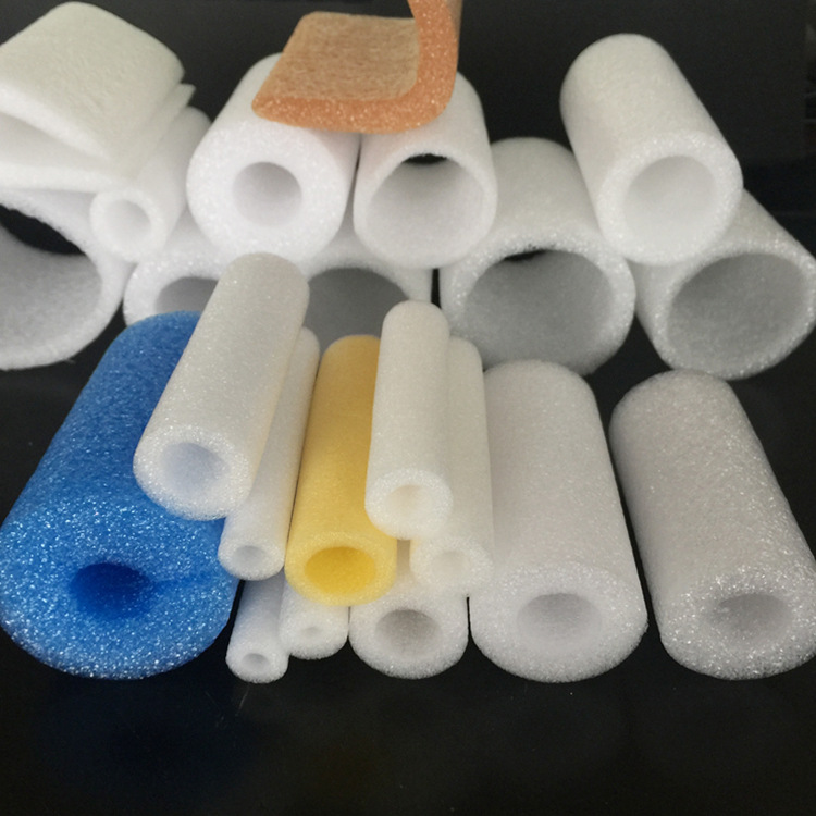 开口白色EPE珍珠棉管黑色空心泡沫套管减少碰撞钢筋保护套管