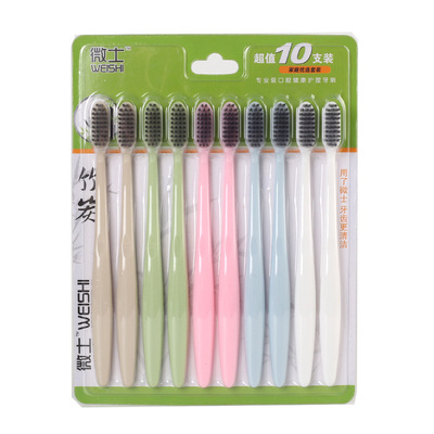 Manufactor Direct selling Foreign trade The original single- Bamboo charcoal toothbrush adult Fine fur black Bamboo charcoal toothbrush