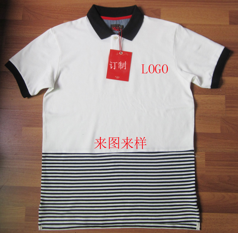 外贸出口厂家生产100%cotton翻领POLO衫 特种印绣花欧大码T恤定制|ms