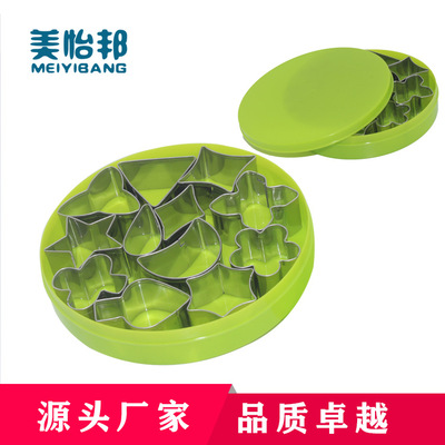 厂家直销现货12件套饼干模具 不锈钢蛋糕模具DIY烘焙用具|ms