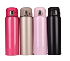 新款彈跳蓋隨手不鏽鋼保溫杯創意禮品時尚不鏽鋼保休閒杯彈跳杯子