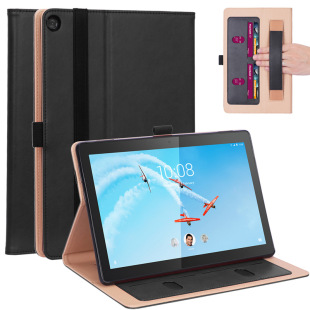 For Lenovo Tab5 10.1 Retro Craft Print Hand-held Flat-panel Cover Card Inserting Pen TB-X705F Protective Cover