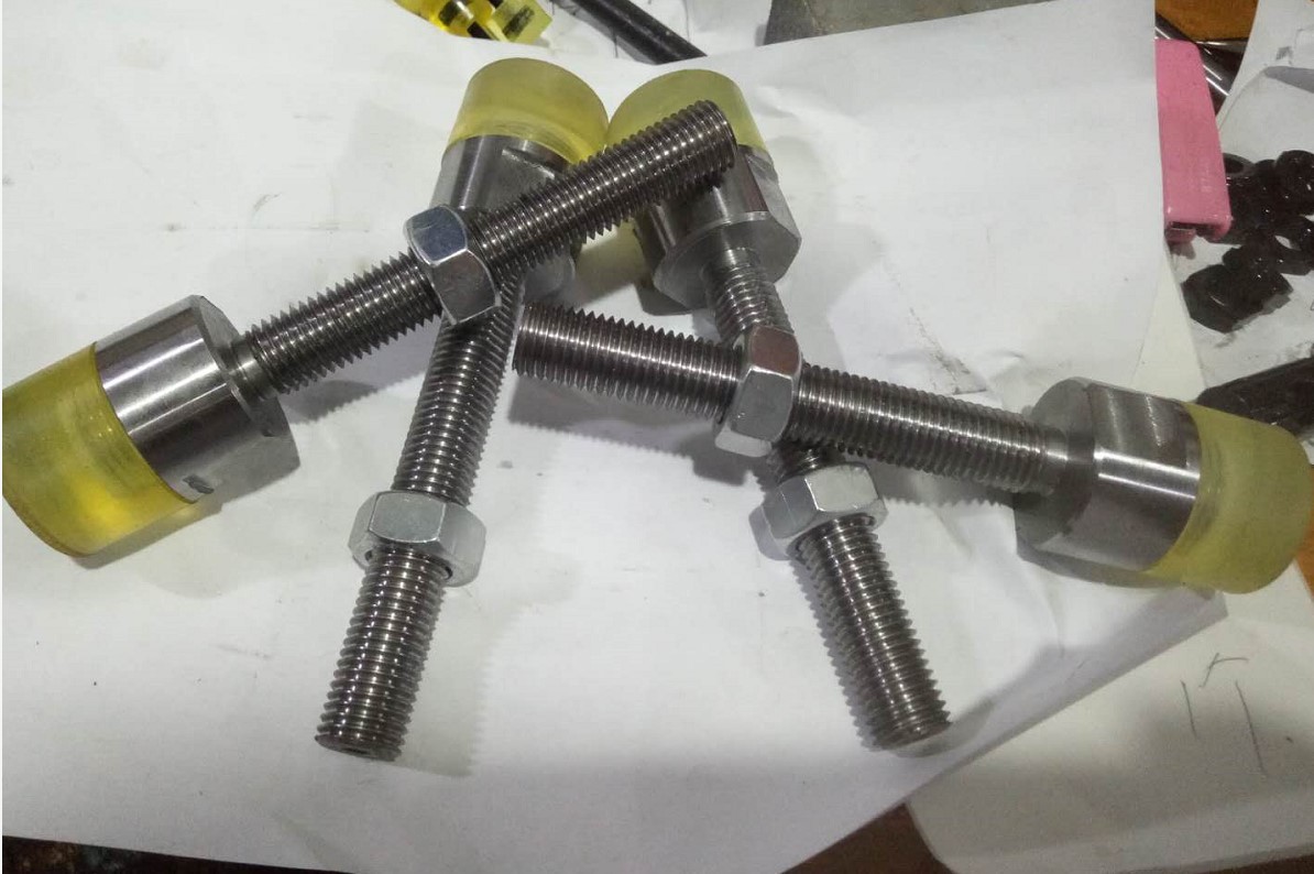 包胶螺丝头防撞缓冲减压耐磨聚氨酯螺栓带螺杆防撞头压块缓冲器