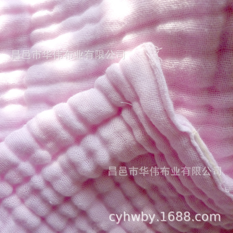 全棉40s色织双层纱布 睡衣用面料 婴儿口水巾尿布柔软无yinggaung