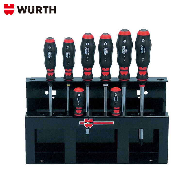 wurth/伍尔特汽修用螺丝刀 通心可砸改锥组套(带支架)- 8PCS