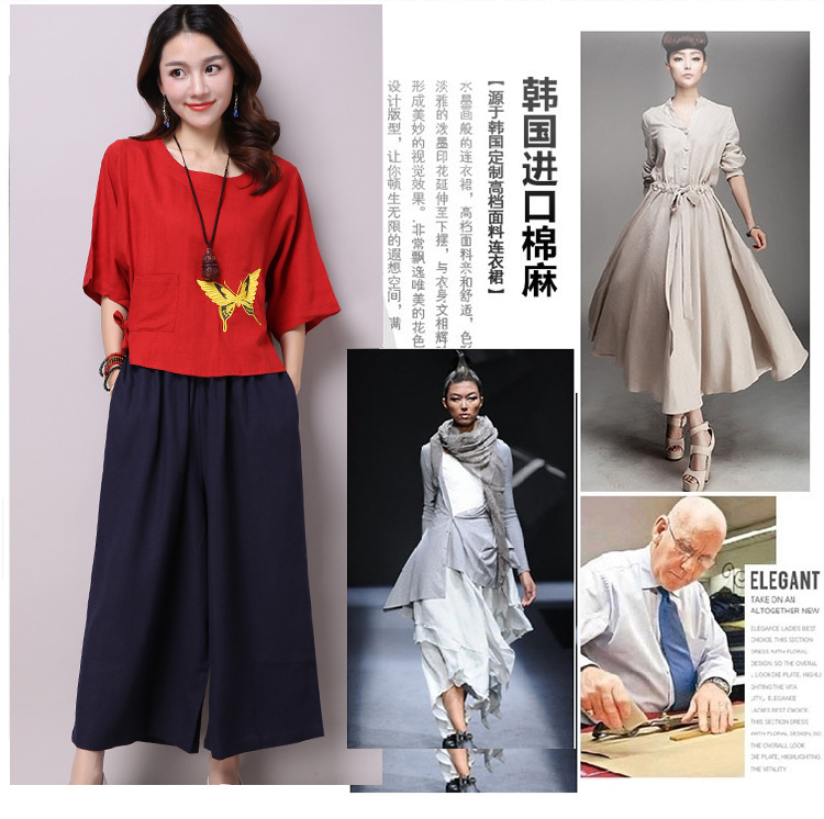 Costume femme en Coton et lin - Ref 3334032 Image 7