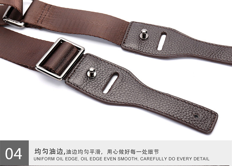 Túi đeo chéo nam da bò thật vân vải thiều, túi đeo vai ngang kiêm túi xách công sở 37×27×9 cm — Màu cà phê, Màu đen chi tiết 23