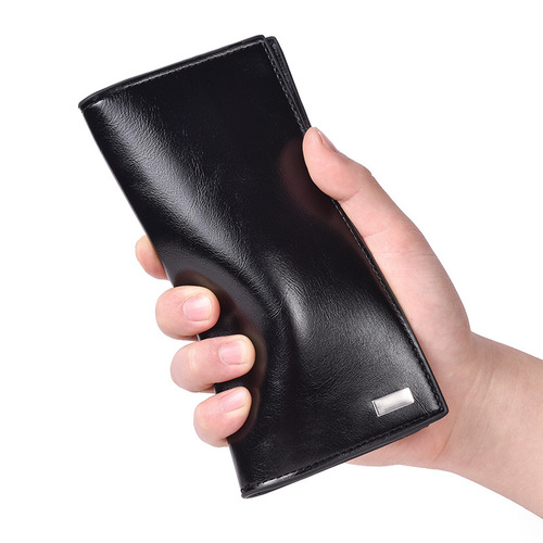 wallet hot-selling men's fashion long wallet soft leather wallet with large capacity mobile phone bag multi-card slot card bag