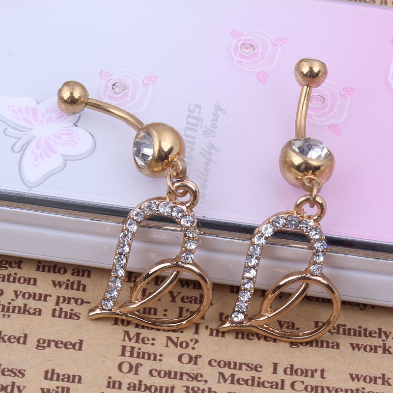 Heart-Shaped Belly Button Ring Navel Jewelry Stainless Steel Navel Ring for Women detail image 9