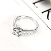 Accessory for beloved, ring with crystal, zirconium, ring with stone, Birthday gift, Korean style, silver 925 sample