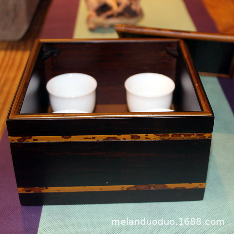 精品香妃竹盒茶叶盒包装茶道茶具收纳盒仿古针线收纳盒竹制工艺品