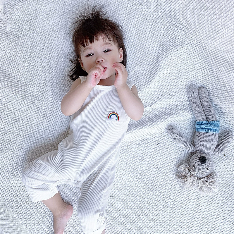 Children's summer thin pajama romper sleeveless, cotton, sizes 66–100 cm (3 years approx)