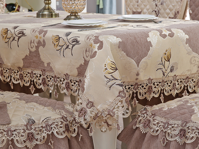 欧式郁金香咖椅垫 (13)