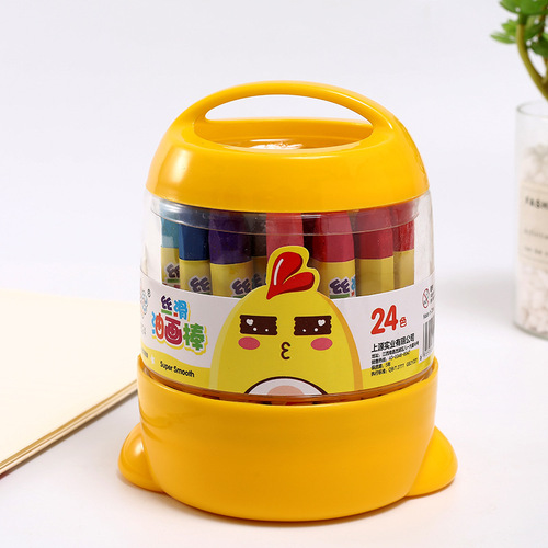 Factory direct sales styling barrel oil pastels 12 colors 24 colors 36 colors children's painting set washable crayons wholesale